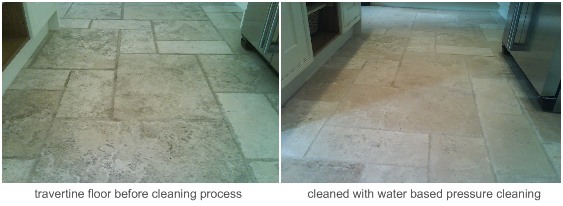 travertine hard floor tiles
