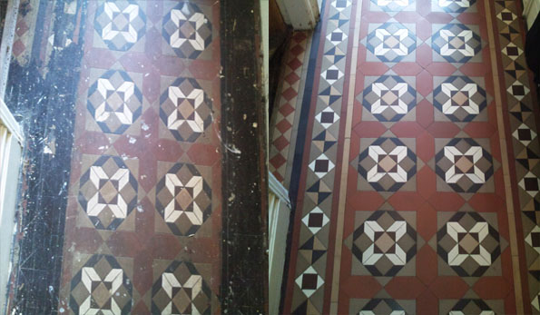 Victorian geometric floor cleaning